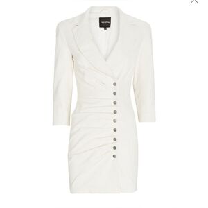New Retrofete Willa White Leather Dress xSmall